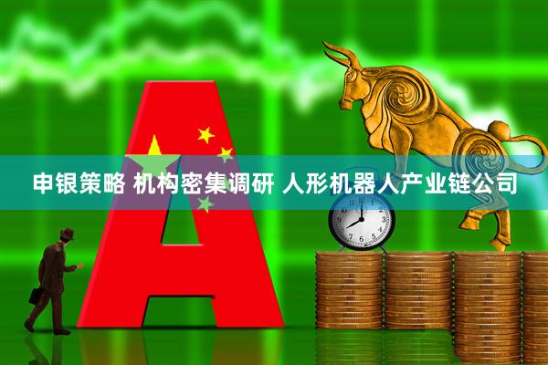 申银策略 机构密集调研 人形机器人产业链公司